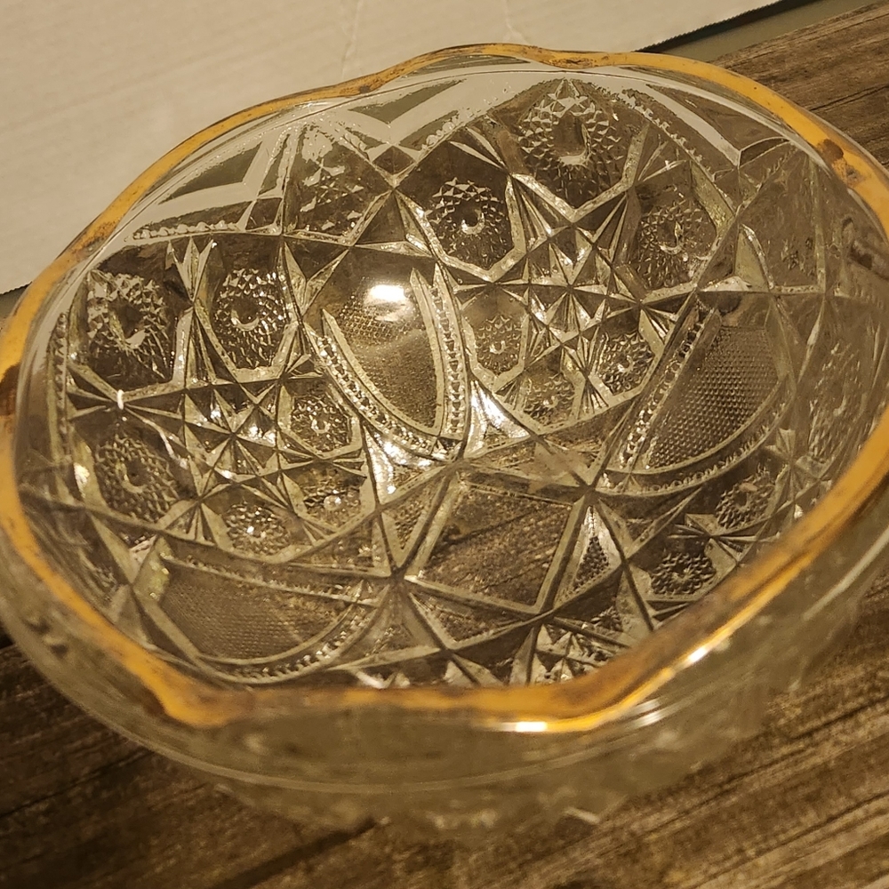 Vintage mint lead Crystal deeply cut with beautiful designs. GLASS is England